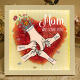 Custom Mom Grandma Hand Holding Flower Shadow Box