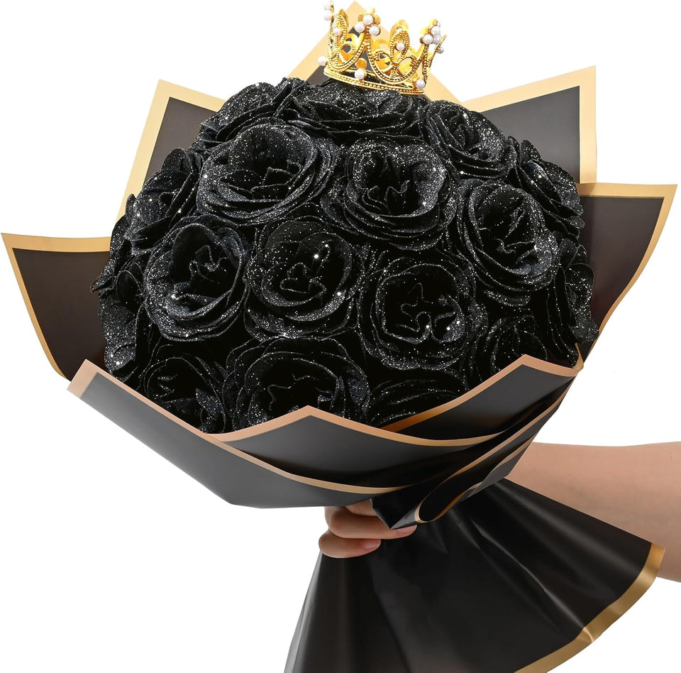 💕Glittering Everlasting Rose Bouquet – Gift for Anniversaries & Milestones