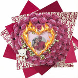 Pink Burn Away Glitter Roses Bouquet