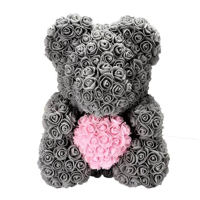 Rose Bear With Exclusive Bag⭐ - Madeofrose Grey-Pink-With-MADEOFROSE-Bag
