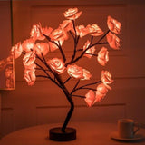 Led Rose Tree Lamp -  Red