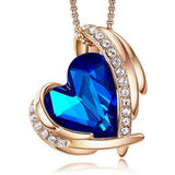 Heart Necklace -  Blue