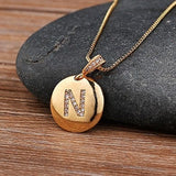 Custom Letter Necklace Pendant -  N