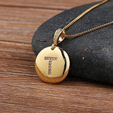 Custom Letter Necklace Pendant -  T