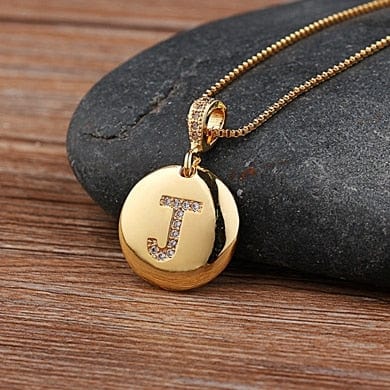 Custom Letter Necklace Pendant -  J