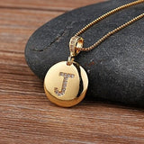 Custom Letter Necklace Pendant -  J