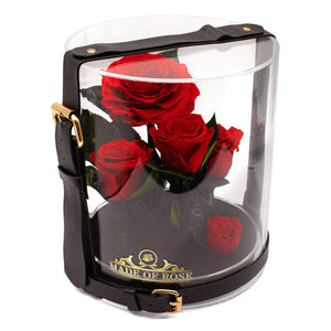 Madeofrose® Preserved Roses In Glass Dome Red