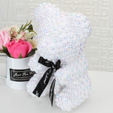 Exclusive Pearl Rose Bear [NEW 2025 Design] -  White - Side View