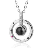 Rose Jewelry Box With Necklace -  Silver-Only-Necklace