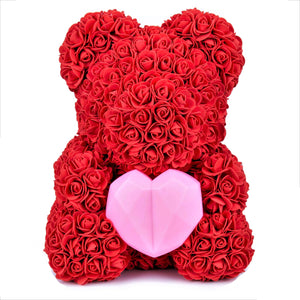 Led Rose Bear Heart